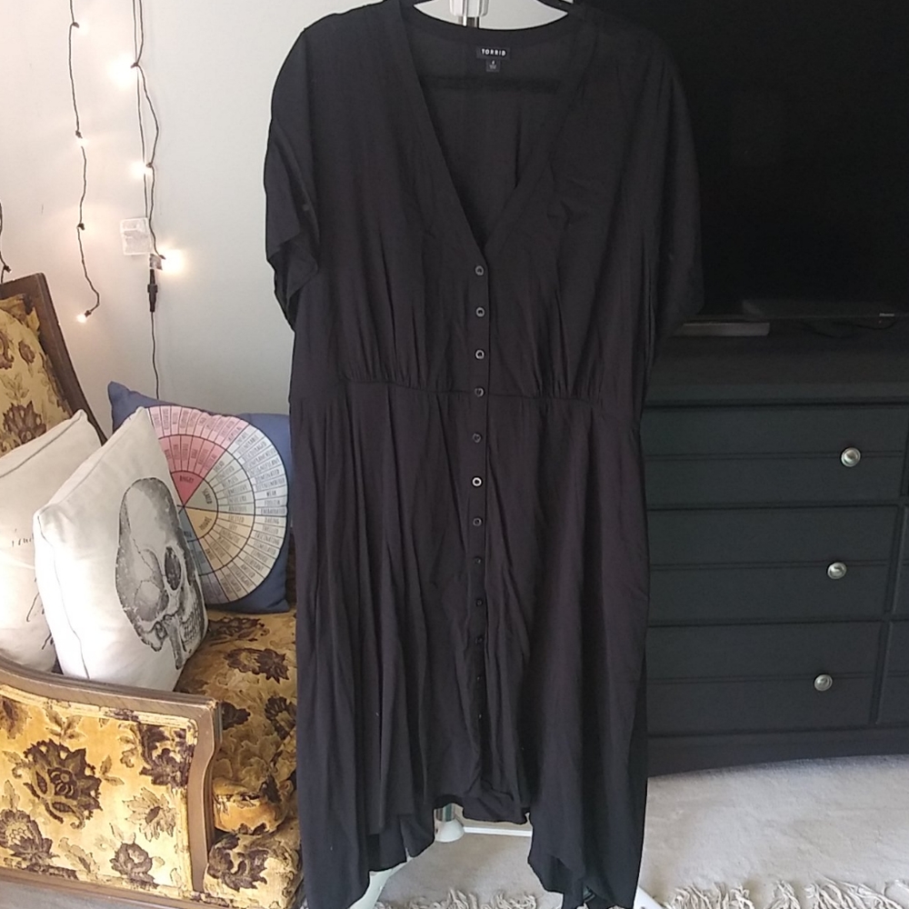 Black hi low dress